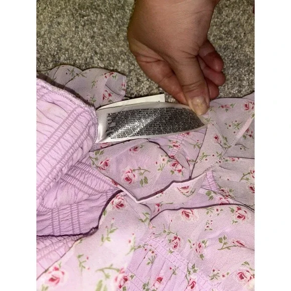 Ever New Lilac Dress US Size 20 Feminine Ruffle Purple Paisley Wedding Garden - Picture 7 of 8